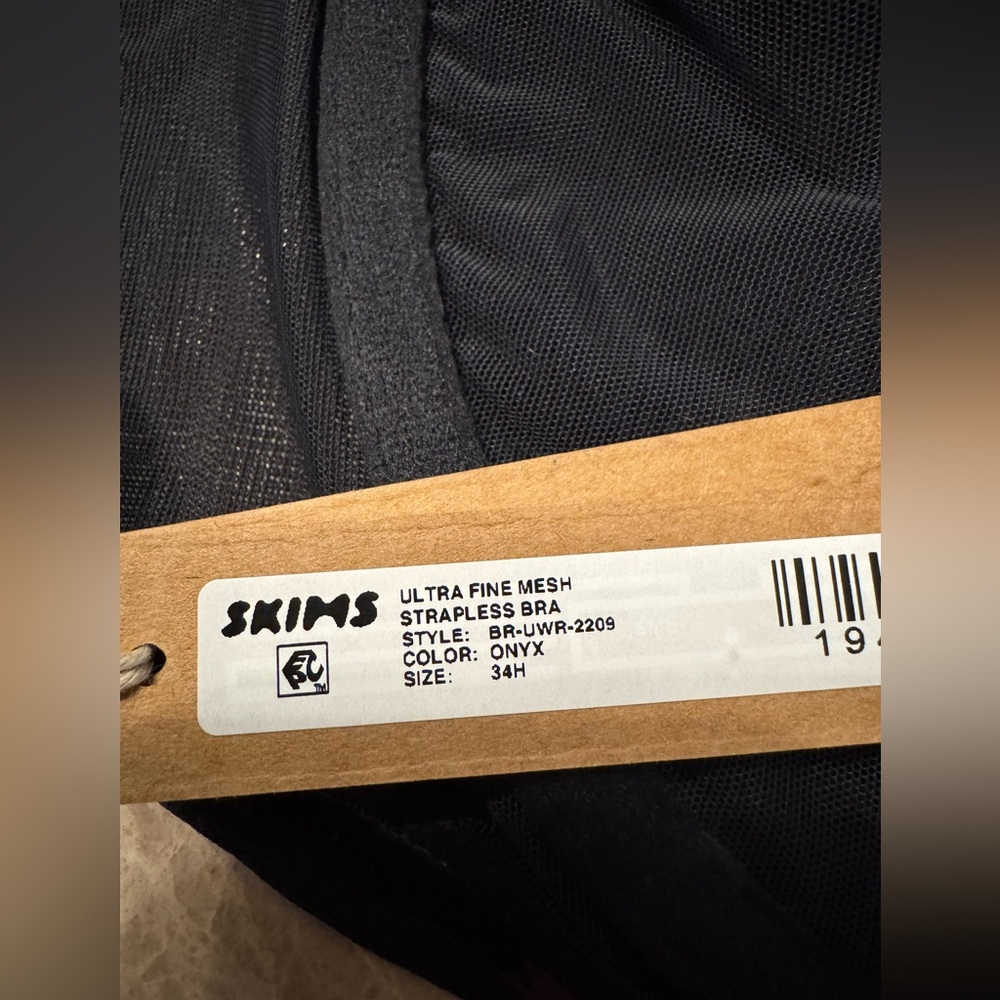 SKIMS ULTRA FINE MESH STRAPLESS BRA 34H - Picture 11 of 15